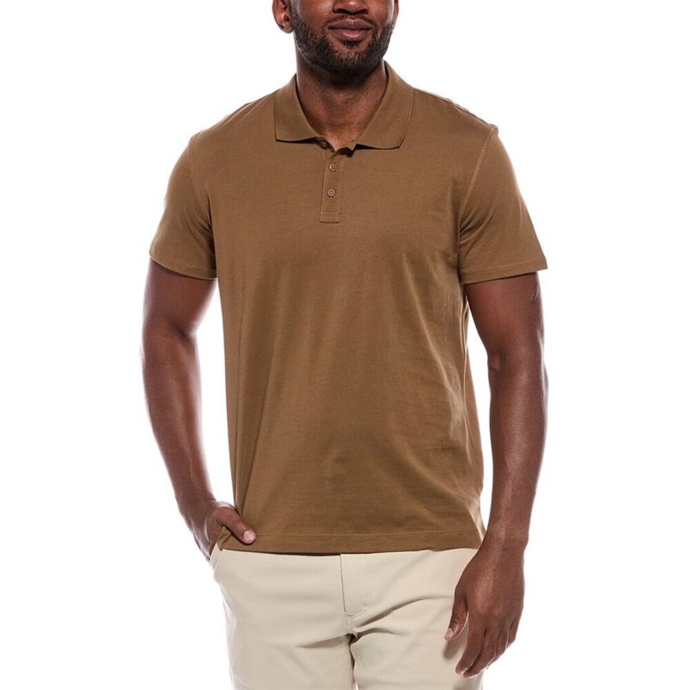 Atm Anthony Thomas Melillo Mens  Classic Jersey Polo Shirt, Brown